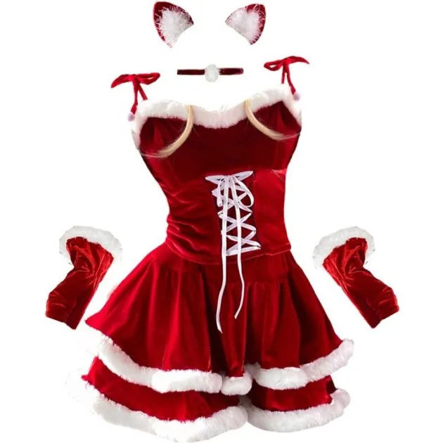Traje de Navidad vestido de Navidad cosplay